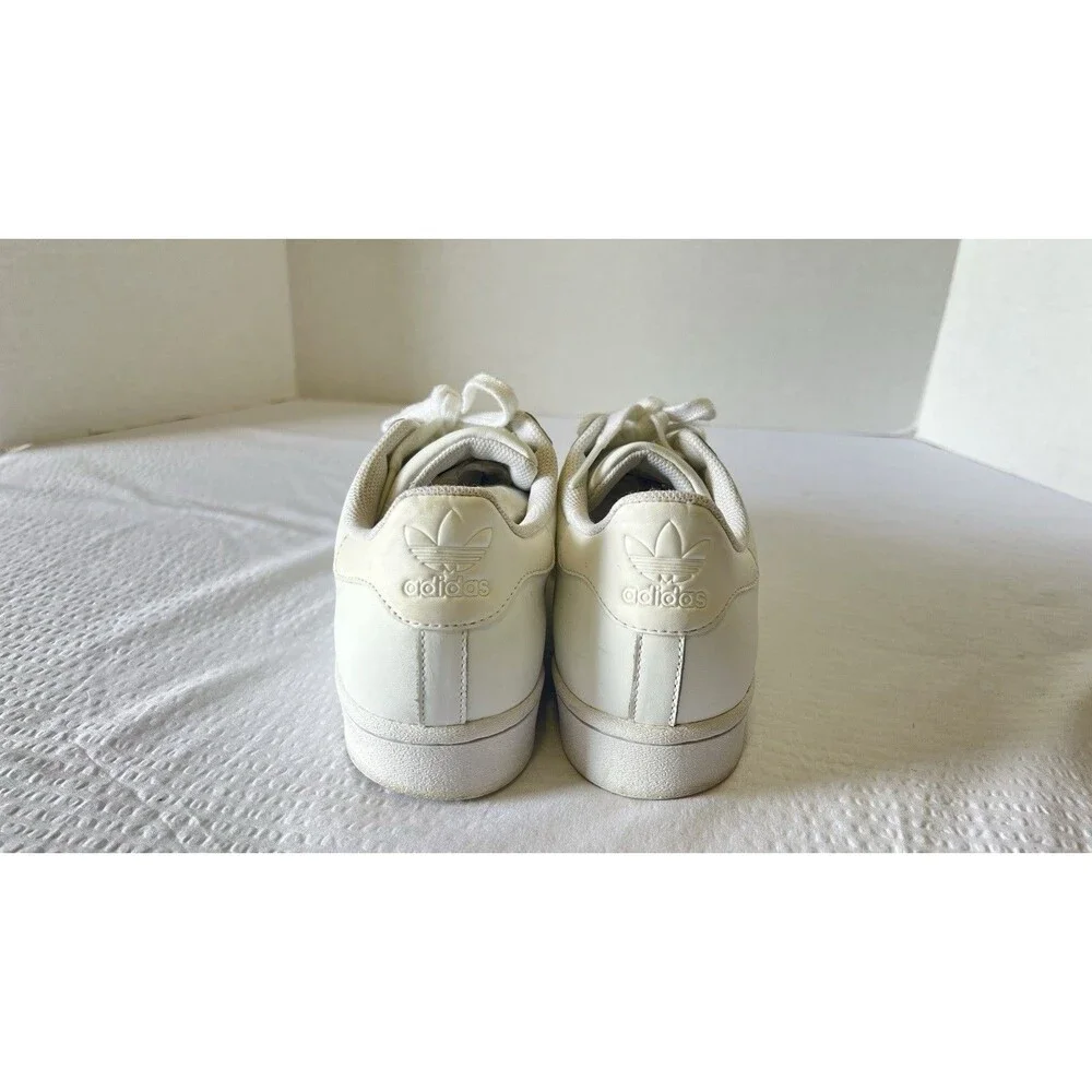 Adidas Originals Superstar Men Size 9.5 Triple White Sneaker Shoe Shell Toe Top